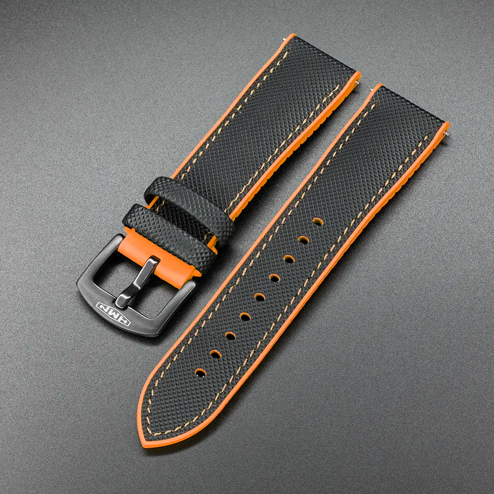 Premium Orange Rubber Strap